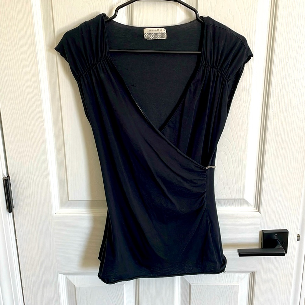 Black wrap shirt